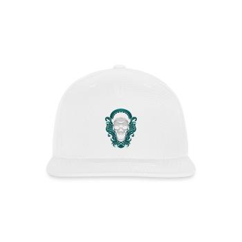 Skull Crest in Teal Baroque - Snapback Baseball Cap - white - Front
