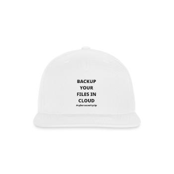 Cloud Backup Reminder - Snapback Baseball Cap - white - Front