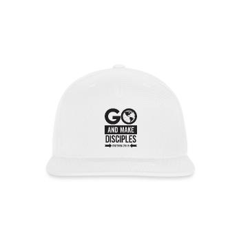Go And Make Disciples Matthew 28:19 - Snapback Baseball Cap - white - Front