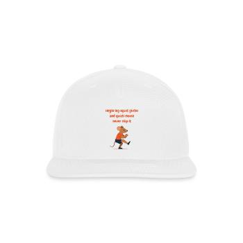 Squat exercise - Snapback Baseball Cap - white - Front