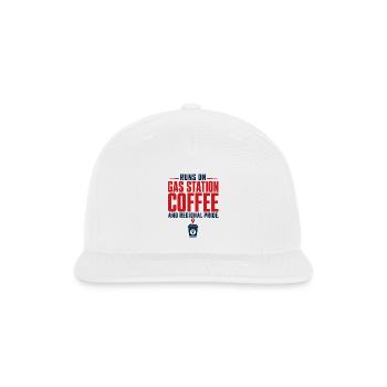 Gas Station Coffee Regional Pride Funny - Snapback Baseball Cap - white - Front
