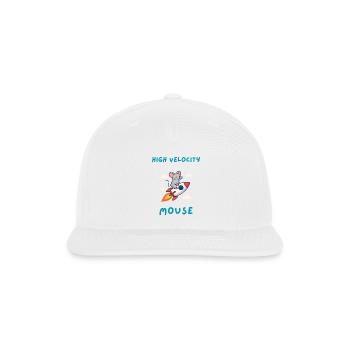 Mouse on a rocket - Snapback Baseball Cap - white - Front