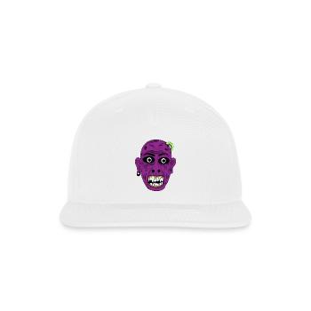 Purple Grotesque Mask - Snapback Baseball Cap - white - Front