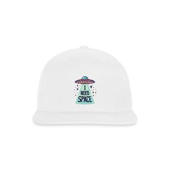 UFO I Need Space - Snapback Baseball Cap - white - Front