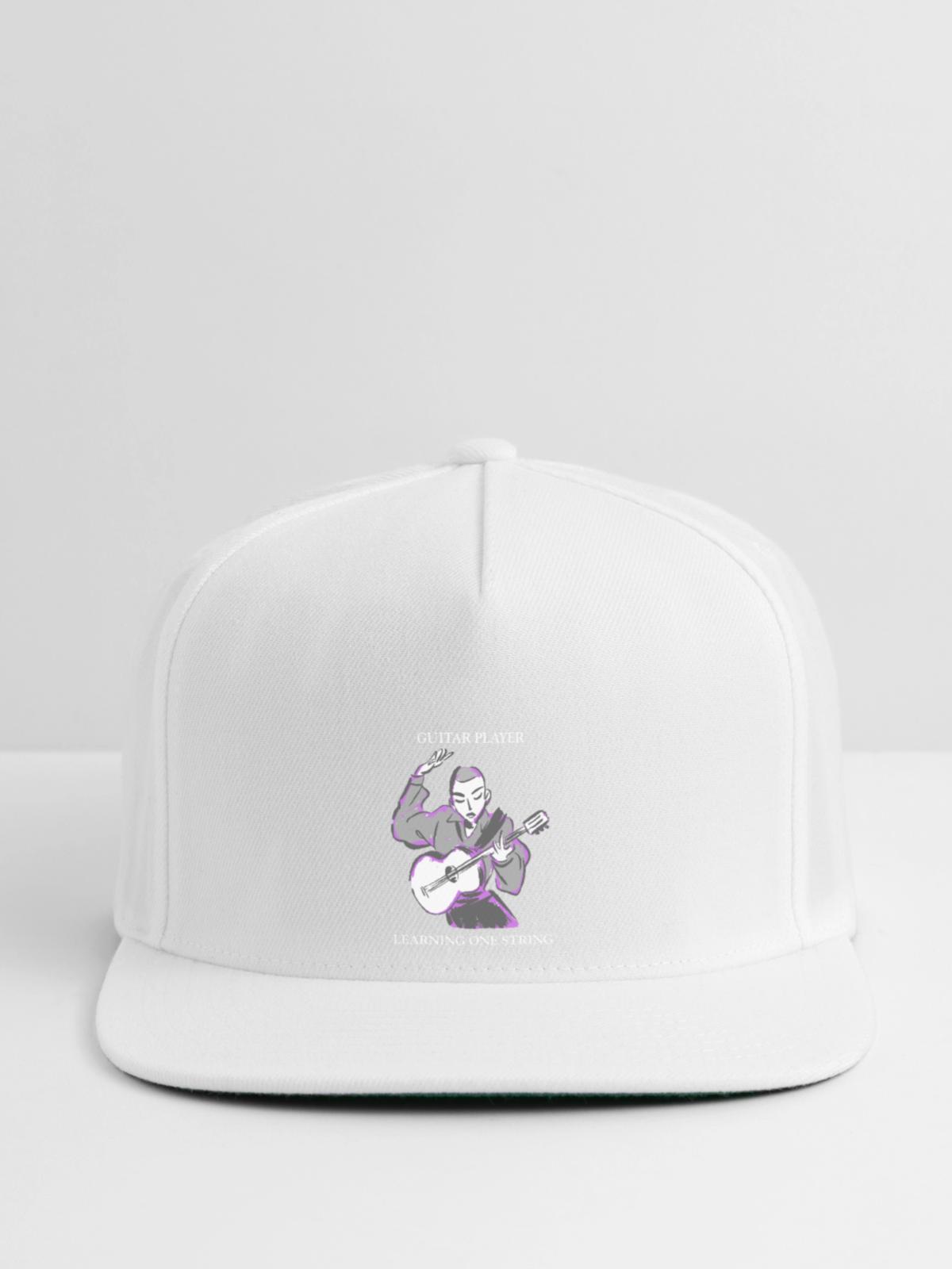 Learning_One_String - Snapback Baseball Cap - white - Front