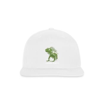 Reptile Lover Lizard Iguana - Snapback Baseball Cap - white - Front