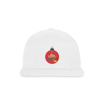 Merry Christmas Ornament with Gifts - Snapback Baseball Cap - white - Front