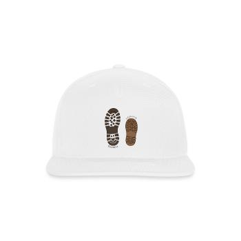 Grandpa Grandkid Footprint Duo - Snapback Baseball Cap - white - Front