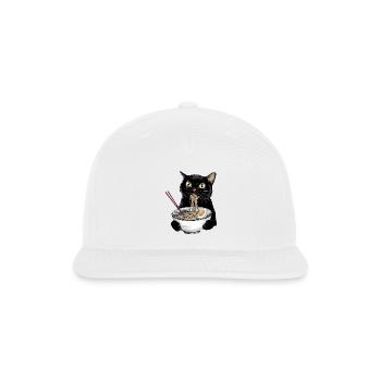 Noodle Cat Ramen Glow - Snapback Baseball Cap - white - Front