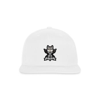 Find Your Way Wolf Compass Arrows Sticker - Snapback Baseball Cap - white - Front