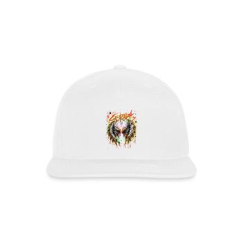 Seraph Edgy Streetwear Angel Wings Graphic T-Shirt - Snapback Baseball Cap - white - Front