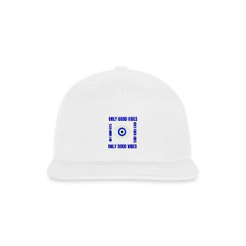 beautiful blue eyes - Snapback Baseball Cap - white - Front