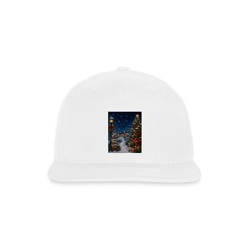 Snowlit Christmas Village - Snapback Baseball Cap - white - Front