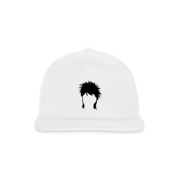 spiked mullet hair style - Snapback Baseball Cap - white - Front