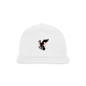 Cherry Blossom Owl - Snapback Baseball Cap - white - Front