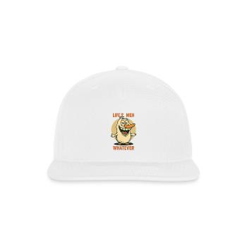 Life’s Meh – Whatever Duck Cartoon - Snapback Baseball Cap - white - Front