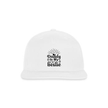 Daddy is my bestie - Snapback Baseball Cap - white - Front