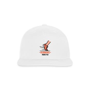 Running addicted - Snapback Baseball Cap - white - Front