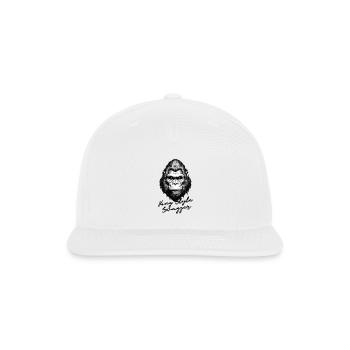Ape face T shirt - Snapback Baseball Cap - white - Front