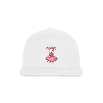 Cute princess mouse - Snapback Baseball Cap - white - Front