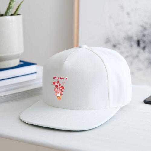 Design wrapped in love hearts, vibrating in love. - Snapback Baseball Cap