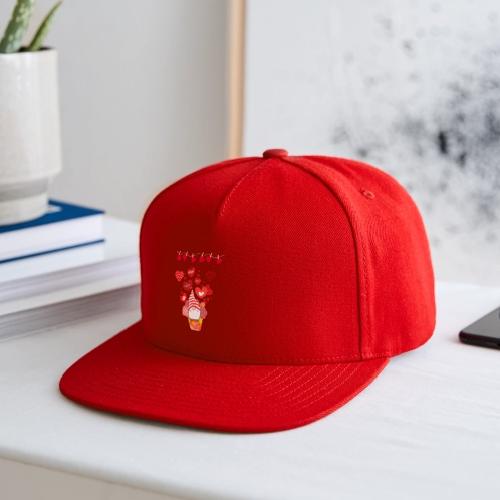 Design wrapped in love hearts, vibrating in love. - Snapback Baseball Cap