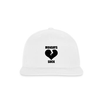 Monday s Suck Broken Heart - Snapback Baseball Cap - white - Front