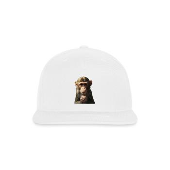 Productivity Unleashed: The Working Monkey - Snapback Baseball Cap - white - Front