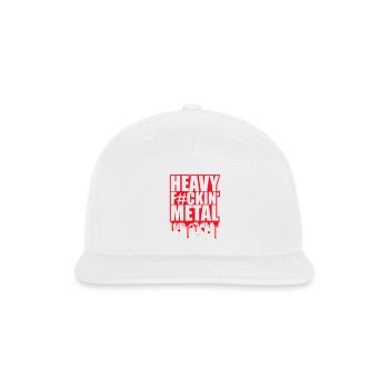 Heavy F#ckin' Metal Hard Rock Music Graffiti Spray - Snapback Baseball Cap - white - Front