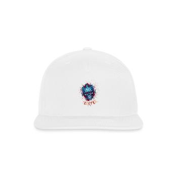 Terrifier Fiery Skull Horror Tee - Snapback Baseball Cap - white - Front