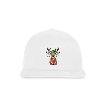 Glowing Reindeer - Snapback Baseball Cap - white - Front