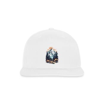Sunset Over the Pines - Snapback Baseball Cap - white - Front