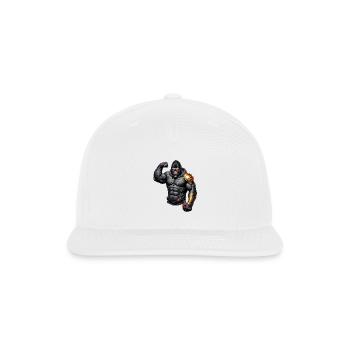 Gym Tank Top – Workout Fitness Customise Products - Snapback Baseball Cap - white - Front