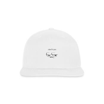 I Don't Care - Snapback Baseball Cap - white - Front