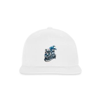 Ocean Dream Depths Wave Reverie - Snapback Baseball Cap - white - Front