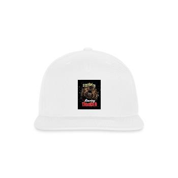 Silent Strength Roaring Thunder Bear - Snapback Baseball Cap - white - Front