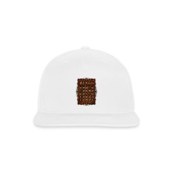 Ornate Baroque Vintage Bingo Card Game - Snapback Baseball Cap - white - Front