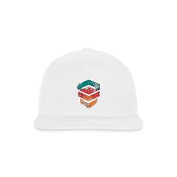 Chevron Sunset Forest Gradient - Snapback Baseball Cap - white - Front