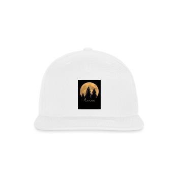 Moonlit Pines Silhouette - Snapback Baseball Cap - white - Front