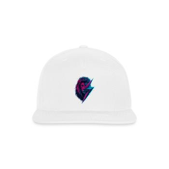 Glitched lion thunderbolt mix - Snapback Baseball Cap - white - Front