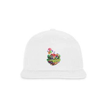 GM GM Floating Fairy Cottage with Balloons GM GM - Snapback Baseball Cap - white - Front