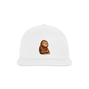 Funny Bigfoot Sasquatch monster cartoon humor - Snapback Baseball Cap - white - Front