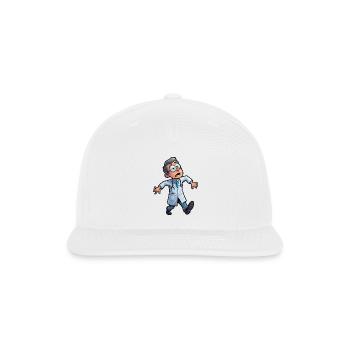 Anxious Doctor Cartoon - Snapback Baseball Cap - white - Front