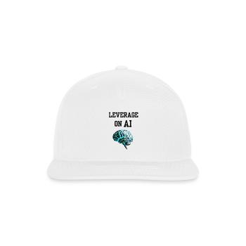 Leverage on AI Brain Neon - Snapback Baseball Cap - white - Front