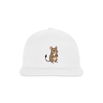 Forest brown mouse - Snapback Baseball Cap - white - Front