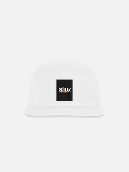 Just Relax Bear with Sunglasses - Snapback Baseball Cap - white