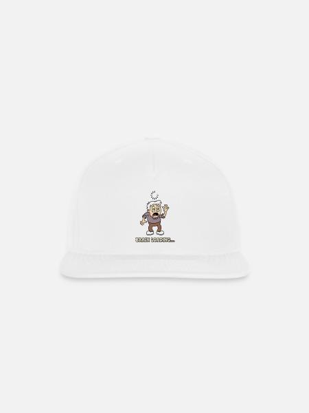 Brain Loading Dizzy Guy Cartoon - Snapback Baseball Cap - white