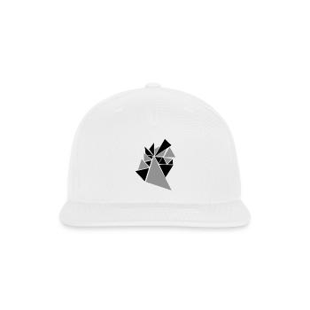 Geometric Triangle Scatter - Snapback Baseball Cap - white - Front