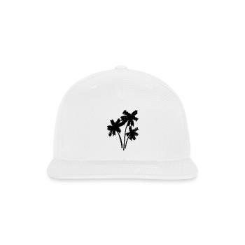Tropical Palm Silhouette - Snapback Baseball Cap - white - Front