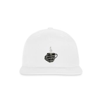 Skeleton Hands Embrace Steam Mug - Snapback Baseball Cap - white - Front